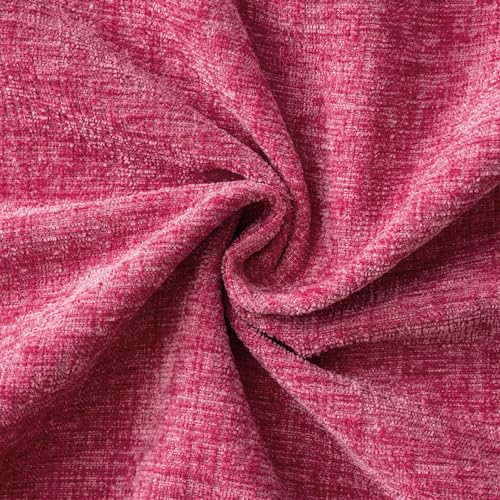 MIULEE Pack of 2 Couch Throw Pillow Covers 16x16 Inch Soft Hot Pink Chenille Pillow Covers for Sofa Living Room Solid Dyed Pillow Cases - color: Hot Pink, size: 16" x 16" (Pack of 2)