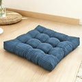 Meditation Floor Pillow Set,Memory Foam Meditation Cushion for Adults Sitting, Large Square Thickened Seat Cushions for Yoga, Tatami Living Room (1, Navy)