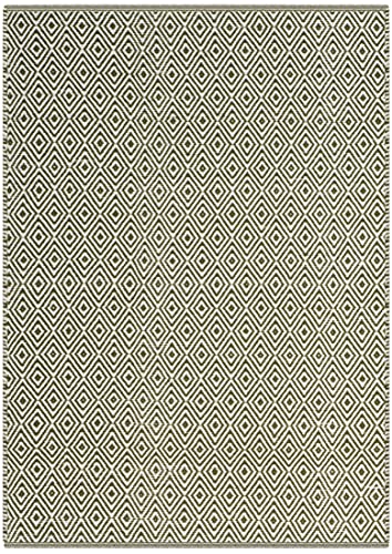 SAFAVIEH Montauk Collection Accent Rug - 3' x 5', Ivory & Green, Handmade Flat Weave Cotton, Ideal for High Traffic Areas in Entryway, Living Room, Bedroom (MTK515H)