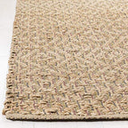 SAFAVIEH Natural Fiber Collection Area Rug - 6' x 9', Natural & Red, Handmade Diamond Trellis Jute, Ideal for High Traffic Areas in Living Room, Bedroom (NF873A) - size: 6' x 9' (Rectangular)