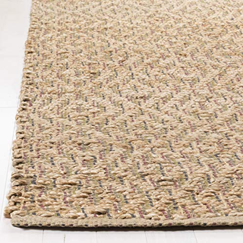 SAFAVIEH Natural Fiber Collection Accent Rug - 3' x 5', Natural & Red, Handmade Diamond Trellis Jute, Ideal for High Traffic Areas in Entryway, Living Room, Bedroom (NF873A) - size: 3' x 5' (Rectangular)