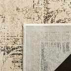 SAFAVIEH Vintage Collection Accent Rug - 4' x 5'7", Stone, Oriental Distressed Viscose Design, Ideal for High Traffic Areas in Entryway, Living Room, Bedroom (VTG117-440)