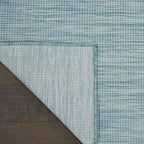 Nourison Home Positano Aqua 2'2" x 10' Area Rug - Easy Clean, Non Shedding, Bed Room, Living Room, Dining Room, Kitchen (10' Runner) - color: Aqua, size: 2'2" x 10' (Runner)