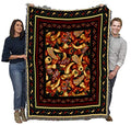 Pure Country Weavers Chili Peppers Blanket by Elena Vladykina - Garden Floral Gift Tapestry Throw Woven from Cotton - Made in the USA (72x54) - color: Chili Peppers