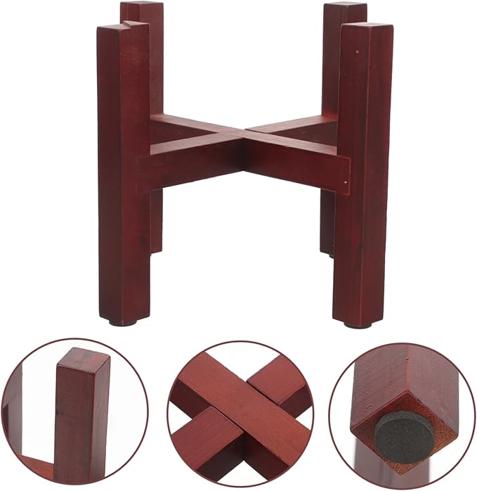 YARNOW Flower Pots Holder Wooden Plant Stand Home Indoor Plant Holder Elegant Boho Style Home Decor