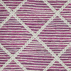SIMPLIHOME Cowan Contemporary Square Pouf in Magenta and Natural Handloom Woven for the Living Room, Bedroom and Kids Room - color: Magenta and Natural, style: Wool Pouf