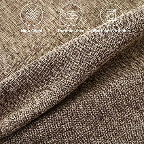 MIULEE Pack of 2 Decorative Linen Burlap Pillow Covers Farmhouse Boho Accent Pillowcases for Sofa Car Couch Bedroom Living Room Decor 16x16 Inch Brown - color: Brown, size: 16" x 16" (Pack of 2)