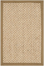 SAFAVIEH Area Rug 2x3 - Natural Fiber Collection - Natural Brown, Sisal, Woven Design with Border (NF525B) - color: Natural, size: 2' x 3' (Rectangular)
