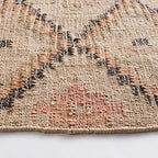 SAFAVIEH Kilim Collection 5' Round Beige/Gold KLM753G Handmade Moroccan Boho Jute & Cotton Entryway Foyer Living Room Bedroom Kitchen Area Rug - color: Beige/Gold, size: 5' (Round)