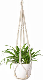 Plant Hanger, Hanging Planter Basket with Wood Beads, Decorative Boho Flower Pot Holder for Indoor Outdoor Plants(Pots Not Included)﻿ (1)
