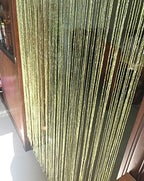1x2 M Door String Curtain Rare Flat Thread Fringe Panel Room Divider Cute Strip Tassel for Wedding Coffee House Restaurant Parts - color: Tea Green