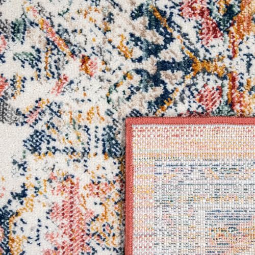 Paco Home Vintage Rug Oriental Design with Ornaments and Border in Faded Red, Size: 4' x 5'7" - color: Red-2, size: 4' x 5'7" (Rectangular)