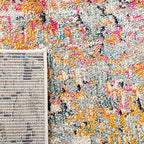 SAFAVIEH Madison Collection Accent Rug - 2'2" x 4', Grey & Pink, Modern Abstract Design, Non-Shedding & Easy Care, Ideal for High Traffic Areas in Entryway, Living Room, Bedroom (MAD460A) - color: Grey/Pink, size: 2'2" x 4' (Rectangular)