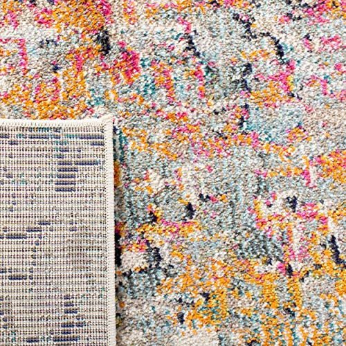 SAFAVIEH Madison Collection Accent Rug - 2'2" x 4', Grey & Pink, Modern Abstract Design, Non-Shedding & Easy Care, Ideal for High Traffic Areas in Entryway, Living Room, Bedroom (MAD460A) - color: Grey/Pink, size: 2'2" x 4' (Rectangular)
