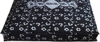 CRAFT KALA Mandala Floor Pillow Cushion Cover Seating Throw Cover Hippie Decorative Bohemian Ottoman Poufs Pillow Cases Boho Indian Cotton Living Room Yoga Home Décor 24" Square, Black Silver Flower