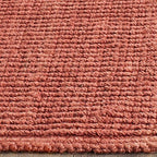 SAFAVIEH Area Rug 2x3 - Natural Fiber Collection - Rust, Handmade Jute, Farmhouse Style, Chunky Textured Thick Pile (NF447C)