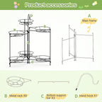 Heavy Duty Metal Plant Stand, Indoor Outdoor Plant Shelf & Rack - 6 Tiers 7 Pots, Plant Holder for Plants/Flowers/Planters, for Living Room Home Corner Patio & Garden