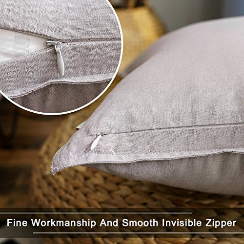 Jeanerlor Solid Cotton Linen Decoration Toss Throw Pillow Sham Cushion Case Special Pillow Cover Delicate Decorative Pillowcase for Children Kid Baby, 18"x18"(45 x 45cm), Silver Grey - color: Silver Grey, size: 18" x 18" (Pack of 1)