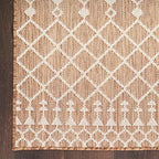 Nourison Home Positano Jute 6' x 9' Area Rug - Easy Clean, Non Shedding, Bed Room, Living Room, Dining Room, Kitchen (6' x 9') - color: Jute, size: 6' x 9' (Rectangular)