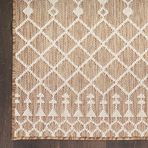 Nourison Home Positano Jute 6' x 9' Area Rug - Easy Clean, Non Shedding, Bed Room, Living Room, Dining Room, Kitchen (6' x 9') - color: Jute, size: 6' x 9' (Rectangular)