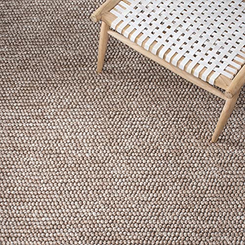 SAFAVIEH Natura Collection Runner Rug - 2'3" x 8', Brown, Handmade Wool Blend, Textured Design, Ideal for Hallway, Bedroom, Foyer (NAT620T) - color: Brown, size: 2'3" x 8' (Runner)