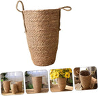 Handmade Rattan Flower Basket Decorative Plant Pot for Indoor Plants Vase Filler Boho Decor