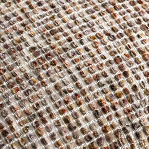 Pack of 2 Neutral Throw Pillow Covers 18x18 Boho Textured Dots Stripe Chenille Square Decorative Pillow Cases Accents for Living Room Couch Bed Farmhouse Home Decor, Brick Red - color: Brick Red, size: 18" x 18" (Pack of 2)