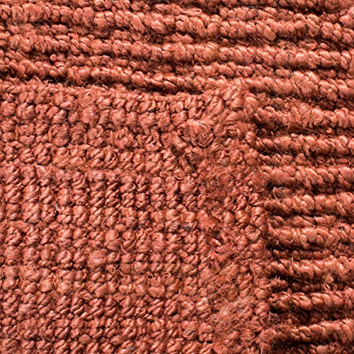 SAFAVIEH Natural Fiber Collection Runner Rug - 2'6" x 6', Rust, Handmade Jute, Farmhouse Style, Chunky Textured Thick Pile (NF447C) - color: Rust, size: 2'6" x 6' (Runner)