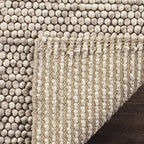 SAFAVIEH Natura Collection Accent Rug - 2'3" x 4', Beige, Handmade Wool Blend, Textured Design, Ideal for Hallway, Bedroom, Foyer (NAT620B) - color: Beige, size: 2'3" x 4' (Rectangular)