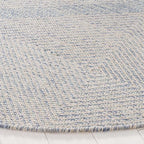 SAFAVIEH Montauk Collection 4' Round Light Blue MTK821B Handmade Cotton Entryway Foyer Living Room Bedroom Kitchen Area Rug - color: Light Blue, size: 4' (Round)