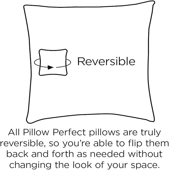 Pillow Perfect Stripe Indoor/Outdoor Chair Seat Cushion, Tufted, Weather, and Fade Resistant, 19" x 19", Blue/White Wickenburg, 2 Count