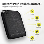 Whispering Winds Inflatable Seat Cushion - Comfortable Blow-up Foam Pad for Airplane, Travel, Stadium, Outdoors, Camping, Car & More