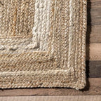 nuLOOM Rikki Coastal Braided Jute Area Rug, 8' Square, Off-white - color: Off White, size: 8' x 8' (Square)