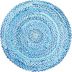 SAFAVIEH Braided Collection Area Rug - 3' x 5' Oval, Turquoise, Handmade Country Farmhouse Reversible Cotton, Ideal for High Traffic Areas in Living Room, Bedroom (BRD452K) - color: Turquoise, size: 3' x 5' (Oval)