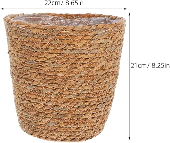 BESPORTBLE 2Pcs Seagrass Basket Covers for Indoor Plants Unique Decorative Storage Baskets Versatile Flower Pot Liners for Living Room Bedroom and Kitchen Decor