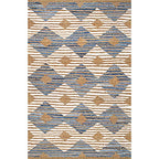 nuLOOM Hand Braided Marla Denim And Jute Diamonds Area Rug, 5x8, Off-white - color: Marla Off-white, size: 5' x 8' (Rectangular)