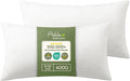 Ashler Home Deco Throw Pillows Insert- 12x20 Pillow Inserts with Air Layer, Premium Bed and Couch Pillows - Indoor Decorative Throw Pillow, Lumbar Cushion Sham Stuffer, Pack of 2, White