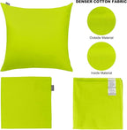 Thmyo 4-Pack 100% Cotton Comfortable Solid Decorative Throw Pillow Case Square Cushion Cover Pillowcase Sublimation Blank Pillow Covers DIY Throw Pillowcase for Sofa(24x24 inch/ 60x60cm,Light Green)