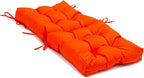 QILLOWAY Outdoor Seat/Back Chair Cushion Tufted Pillow, Spring/Summer Seasonal Replacement Cushions. (Orange)
