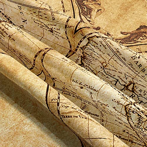 Old World Map Extra Large Tapestry for Bedroom, Vintage Nautical Maps of The World Art Tapestries Wall Hanging for Dorm Living Room Office Decor 90X70, Brown Pirate Treasure Map Poster Blanket - color: Map-1, size: 70"L x 90"W