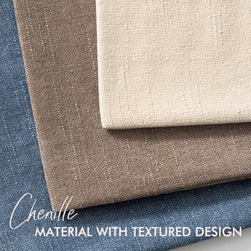 Set of 2 Textured Throw Pillow Covers Decorative Soft Accent Square Chenille Pillowcases Neutral Farmhouse Cushions Modern Home Decor for Couch Sofa Bedroom Living Room 18x18 Inch,Blue Gray - color: Blue Gray, size: 18" x 18" (Pack of 2)