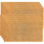 KANKUN Coco Coir Door Mat with Heavy Duty Backing, Welcome Doormat (17" x 30"), Doormat Entrance (Plain - 8Pack) - color: Plain - 8pack