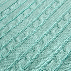 NTBAY 100% Pure Cotton Cable Knit Toddler Blanket, Super Soft Warm Breathable 30x40 Baby Blanket for Crib, Stroller, Nursery, Travel, Newborn, 30x40 Inches, Light Blue - color: Light Blue