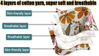 MSGKV Spring Throw Blanket for Couch, 100% Cotton Muslin Breathable Woven Bed Throws 60''x80'' Boho Vintage Quilt for All Seasons Lightweight Farmhouse Blankets Home Decoration