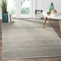 SAFAVIEH Montauk Collection Accent Rug - 4' x 6', Black & Ivory, Handmade Cotton, Ideal for High Traffic Areas in Entryway, Living Room, Bedroom (MTK601A)