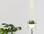 LIVALAYA Macrame Plant Hangers Wall Planter - Grey Ombre 48 Inch, Indoor or Outdoor Cotton Rope Hanging Plant Holder for Flower Pots - Modern Boho Home Décor, US Brand
