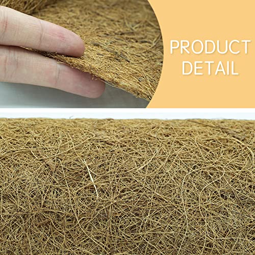 Coco Coir Liner, Yarrdfir 24x120 inch Natural Coconut Liners for planters Flower Basket, Reptile Carpet, Natural Coconut Fiber mat, Garden Decoration, Animal pet pad, Snow Mat - size: 24x120