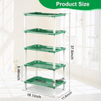 5-Tier Seed Starter Tray, Plant Stand Designed for Cell Trays and Small Pots for Gardening Indoor Outdoor Growing (Blue)