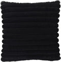 1 Pack 18x18 Pillow Cover Velvet Pillow Covers, Faux Fur Square Throw Pillow Covers for Living Room Decorations Throw Pillow Case, Throw Pillow Cover Cushion Cover for Home Sofa Bedroom Car, Black