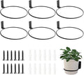 8 Inch Wall Mounted Plant Holder,Plant Wall Mount,Flower Pot Holder for Outside,Wall Planters for Indoor Plants (6 Pack)